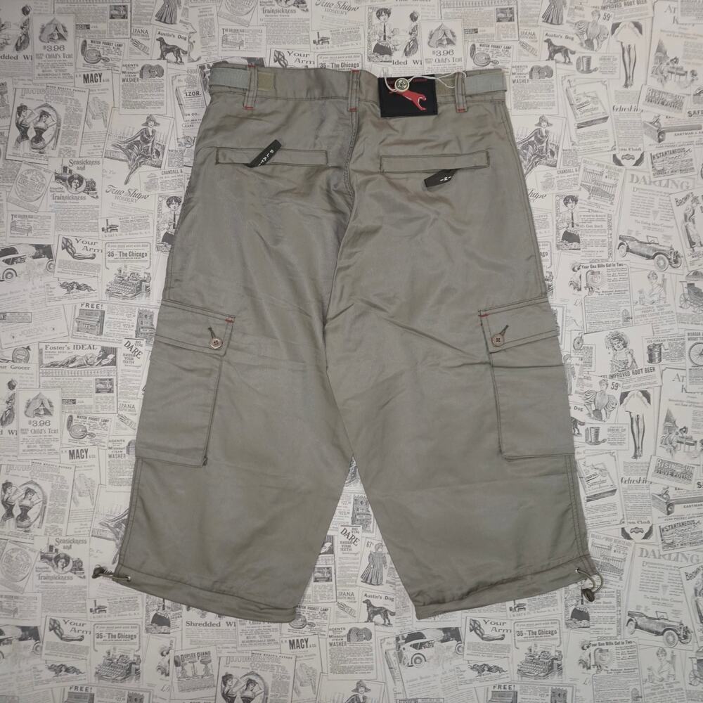 34 - Vintage Y2K platini khaki Capri cargo carpenter pants